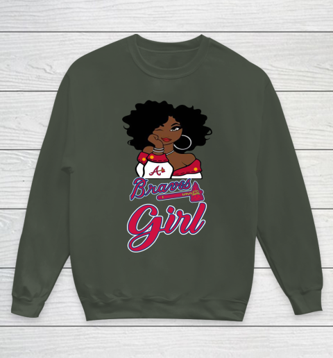 Atlanta Braves Girl MLB Youth Sweatshirt 10