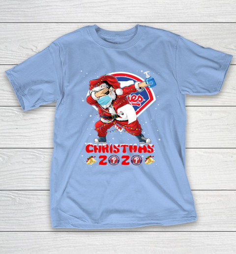 Philadelphia Phillies Funny Santa Claus Dabbing Christmas 2020 MLB T-Shirt 10
