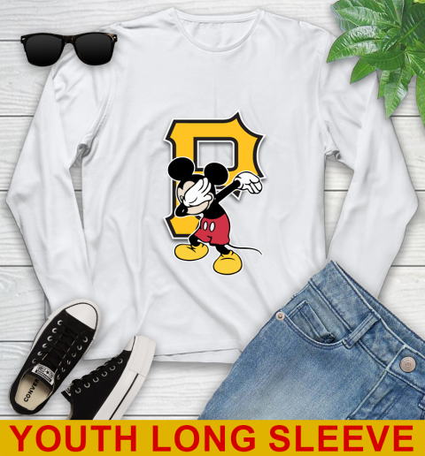 Pittsburgh Pirates MLB Baseball Dabbing Mickey Disney Sports Youth Long Sleeve