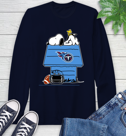 Tennessee Titans NFL Football Snoopy Woodstock The Peanuts Movie Long Sleeve T-Shirt 4