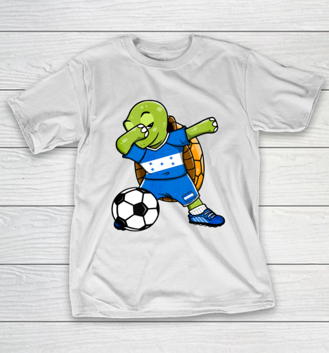 Dabbing Turtle Honduras Soccer Fans Jersey Honduran Football T-Shirt