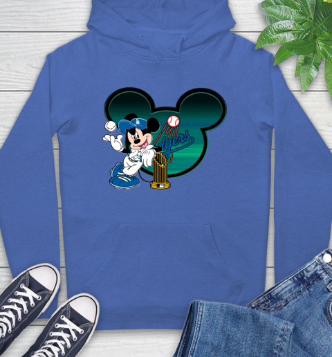 MLB Los Angeles Dodgers The Commissioner's Trophy Mickey Mouse Disney Hoodie 9