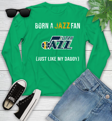 NBA Utah Jazz Loyal Fan Just Like My Daddy Basketball Shirt Youth Long Sleeve 6