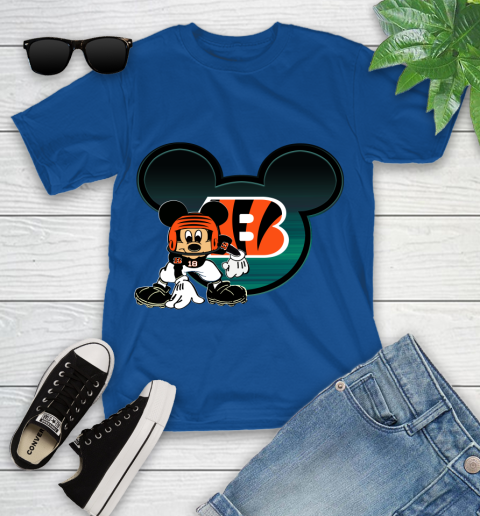 NFL Cincinnati Bengals Mickey Mouse Disney Football T Shirt Youth T-Shirt 9