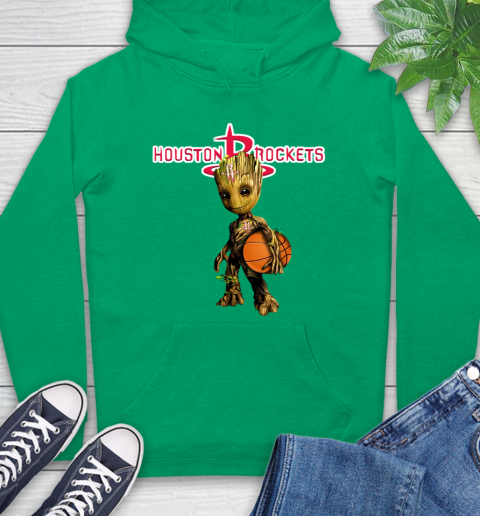 Houston Rockets NBA Basketball Groot Marvel Guardians Of The Galaxy Hoodie 8