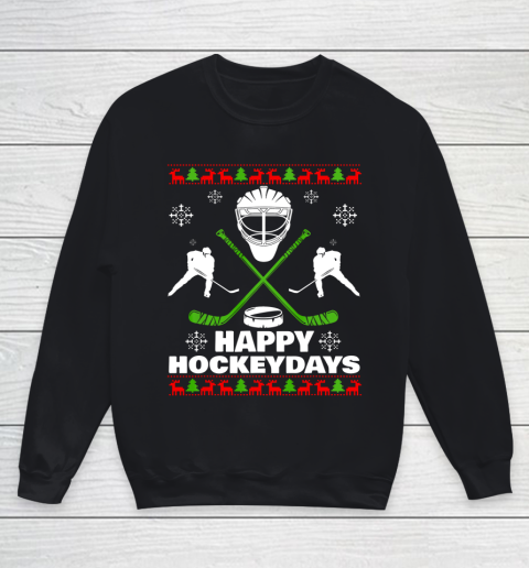 Happy Hockeydays Hockey Christmas Xmas Gift Youth Sweatshirt