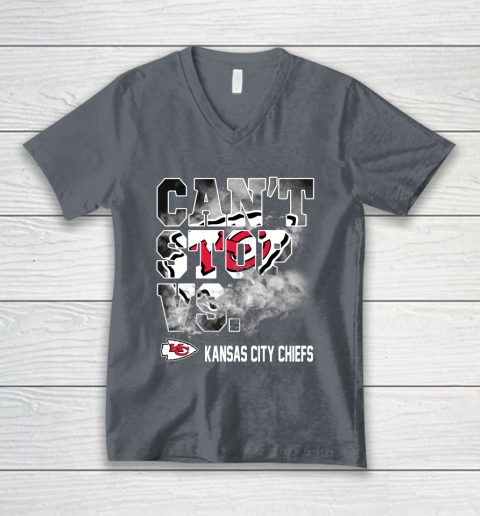 NFL Kansas City Chiefs Can't Stop Vs V-Neck T-Shirt 4
