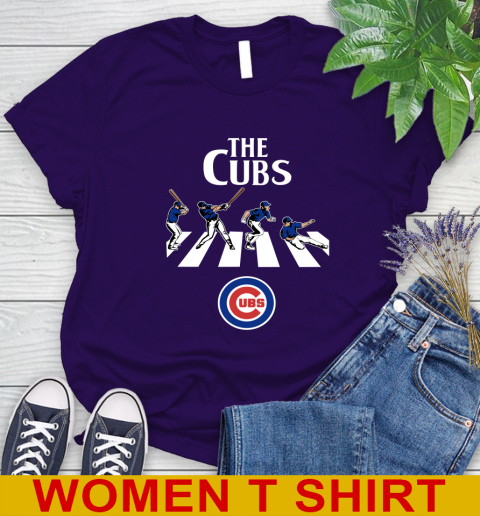 MLB Baseball Chicago Cubs The Beatles Rock Band Shirt Women's T-Shirt 4
