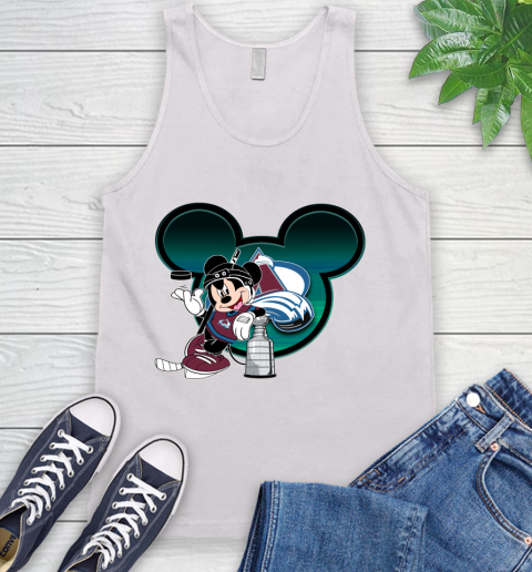 NHL Colorado Avalanche Stanley Cup Mickey Mouse Disney Hockey T Shirt Tank Top