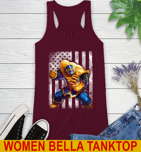 NBA Basketball Toronto Raptors Thanos Marvel American Flag Shirt Racerback Tank 2