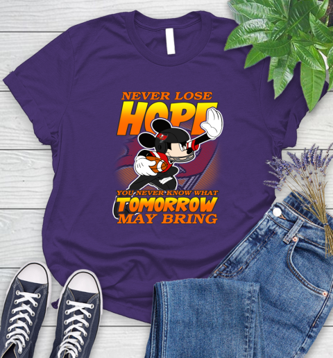 Tampa Bay Buccaneers NFL Football Mickey Disney Never Lose Hope Women's T-Shirt 4