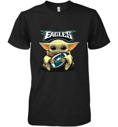 Baby Yoda Loves The Philadelphia Eagles Star Wars NFL Premium Men's T-Shirt