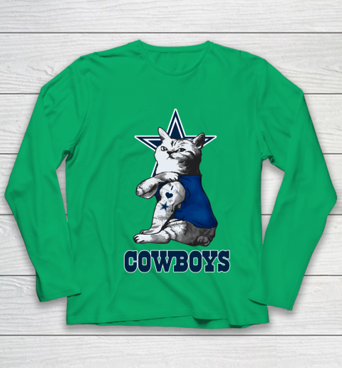 NFL Football My Cat Loves Dallas Cowboys Youth Long Sleeve 4