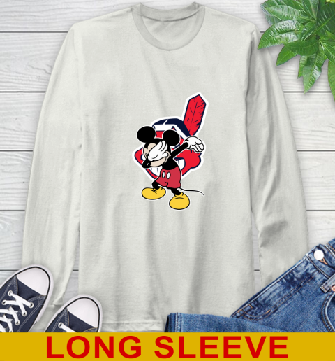 Cleveland Indians MLB Baseball Dabbing Mickey Disney Sports Long Sleeve T-Shirt 12