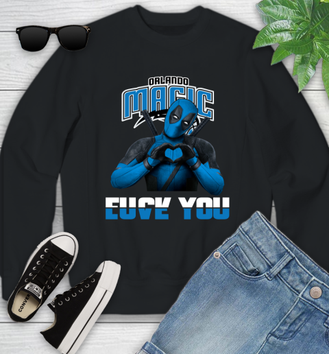 NBA Orlando Magic Deadpool Love You Fuck You Basketball Sports Youth Sweatshirt