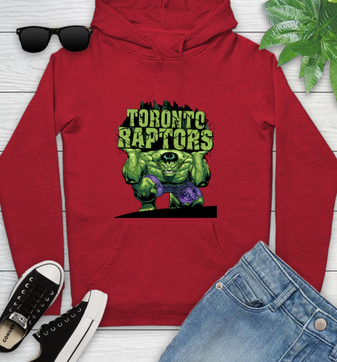Toronto Raptors NBA Basketball Incredible Hulk Marvel Avengers Sports Youth Hoodie 11