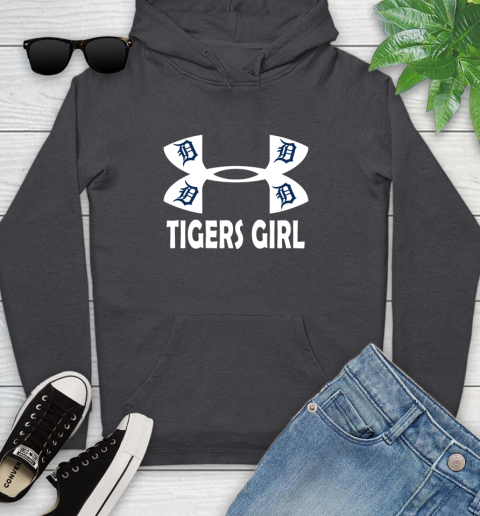 MLB Detroit Tigers Girl Under Armour Baseball Sports Youth Hoodie 8