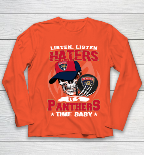 Listen Haters It is PANTHERS Time Baby NHL Youth Long Sleeve 3