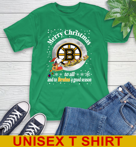 Boston Bruins Merry Christmas To All And To Bruins A Good Season NHL Hockey Sports T-Shirt 7