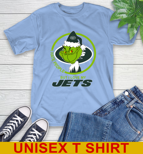 New York Jets NFL Christmas Grinch I Hate People But I Love My Favorite Football Team T-Shirt 11