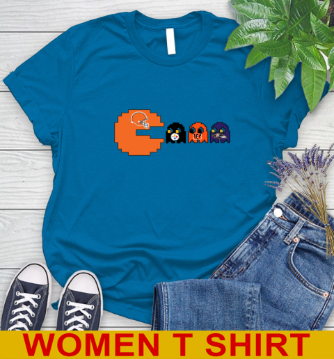 Cleveland Browns NFL Football Pac Man Champion Women's T-Shirt 7