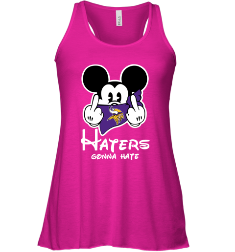 NFL Minnesota Vikings Haters Gonna Hate Mickey Mouse Disney Football T Shirt tqpMlnKqJUo flowy tank 32 95 151514 front neon pink