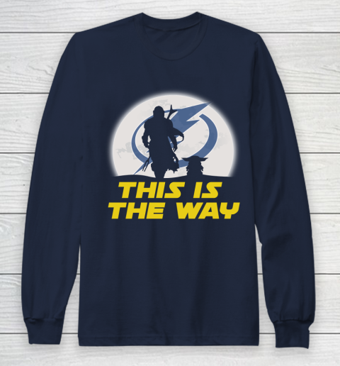 Tampa Bay Lightning NHL Ice Hockey Star Wars Yoda And Mandalorian This Is The Way Long Sleeve T-Shirt 2