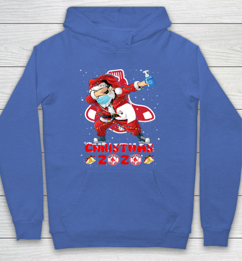 Boston Red Sox Funny Santa Claus Dabbing Christmas 2020 MLB Hoodie 6