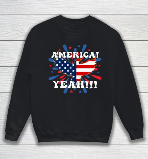 Independence Day 4th Of July America Yeah Eagle Fireworks Sweatshirt