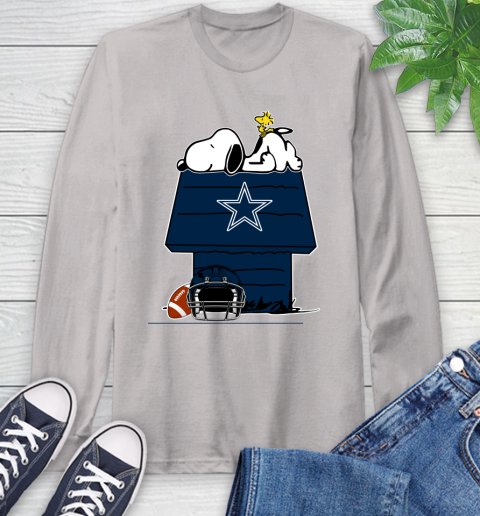 Dallas Cowboys NFL Football Snoopy Woodstock The Peanuts Movie Long Sleeve T-Shirt 12