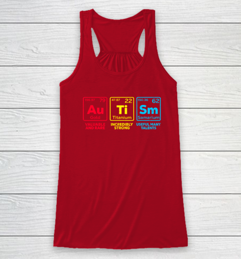 Autism Awareness Elements Periodic Table Racerback Tank 3