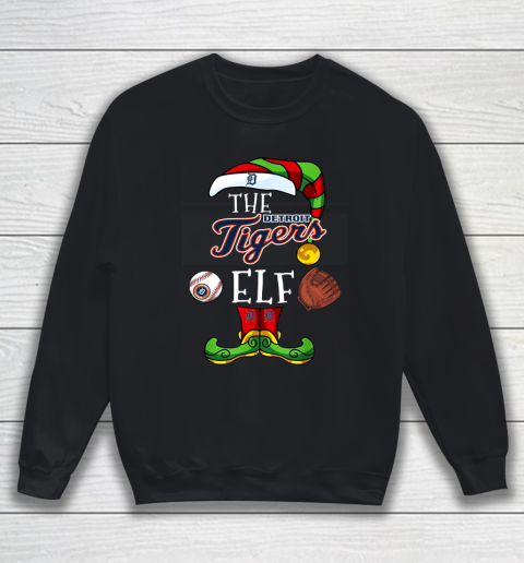 Detroit Tigers Christmas ELF Funny MLB Sweatshirt