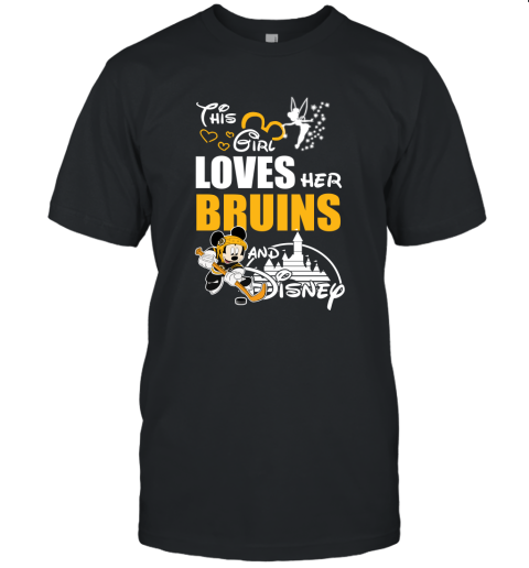 This Girl Love Her Boston Bruins And Mickey Disney Unisex Jersey Tee