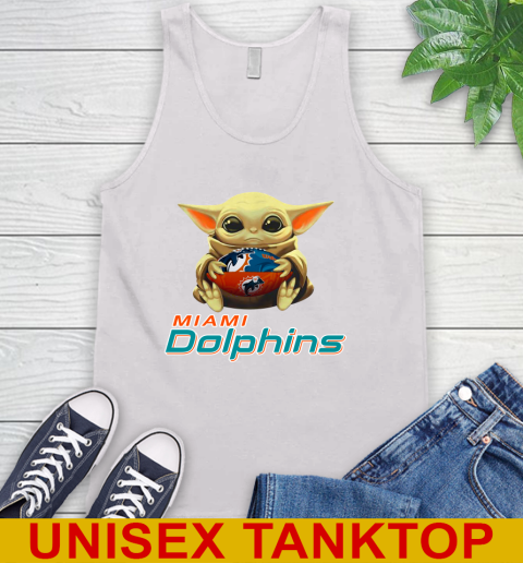 NFL Football Miami Dolphins Baby Yoda Star Wars Shirt Tank Top