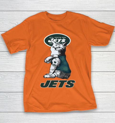 NFL Football My Cat Loves New York Jets Youth T-Shirt 4