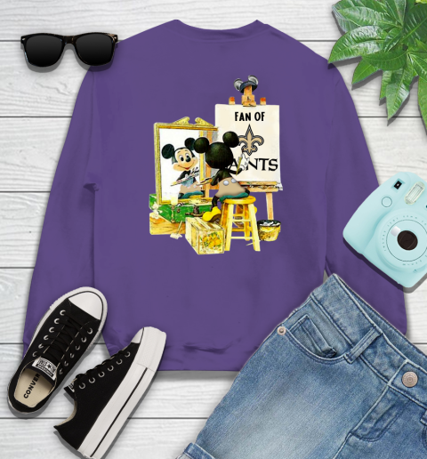 NFL Football New Orleans Saints Mickey Drawing Shirt 28
