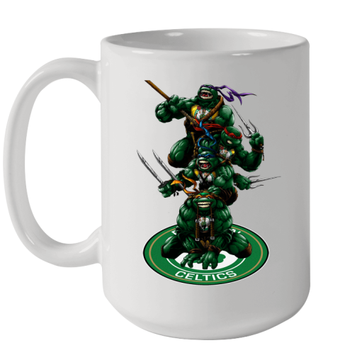 NBA Basketball Boston Celtics Teenage Mutant Ninja Turtles Shirt Ceramic Mug 15oz