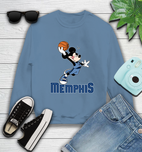NBA Basketball Memphis Grizzlies Cheerful Mickey Mouse Shirt Sweatshirt 8