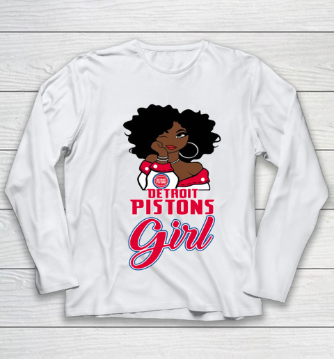 Detroit Pistons Girl NBA Youth Long Sleeve 2