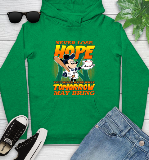New York Yankees MLB Baseball Mickey Disney Never Lose Hope Youth Hoodie 9