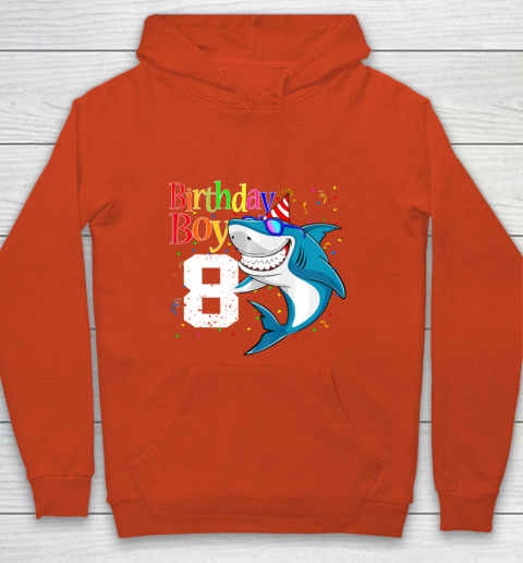 Kids 8th Birthday Boy Shark Shirts 8 Jaw Some Four Tees Boys 8 Years Old Youth Hoodie 3