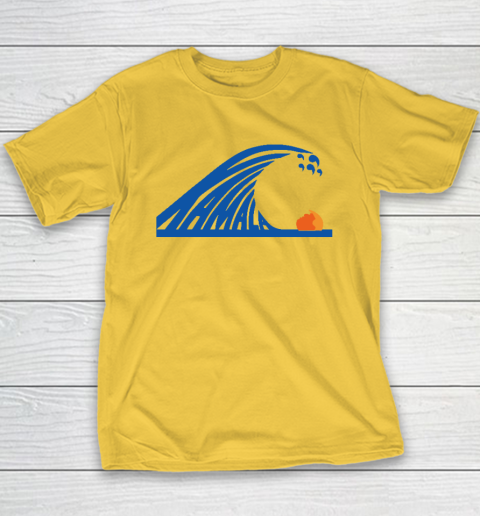 Blue Wave For Kamala Harris Trump Funny Youth T-Shirt 4