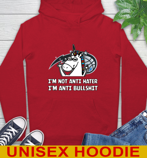 Orlando Magic NBA Basketball Unicorn I'm Not Anti Hater I'm Anti Bullshit Hoodie 10