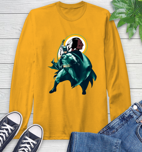 NFL Batman Football Sports Washington Redskins Long Sleeve T-Shirt 3