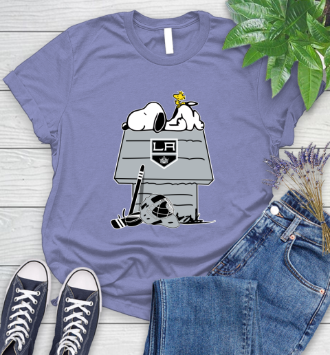 Los Angeles Kings NHL Hockey Snoopy Woodstock The Peanuts Movie Women's T-Shirt 11