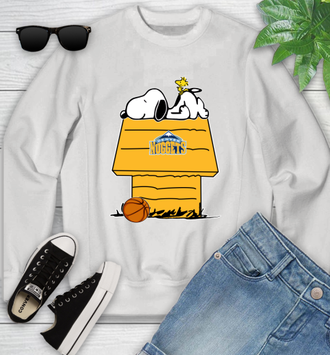 Denver Nuggets NBA Basketball Snoopy Woodstock The Peanuts Movie Youth Sweatshirt