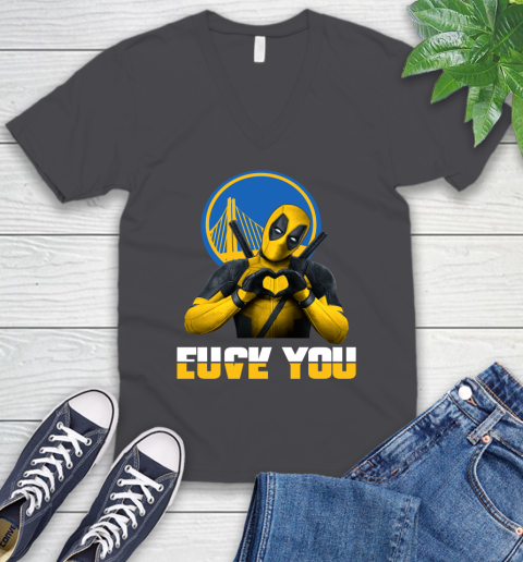 NBA Golden State Warriors Deadpool Love You Fuck You Basketball Sports V-Neck T-Shirt 5 NBA Golden State Warriors Deadpool Love You Fuck You Basketball Sports V-Neck T-Shirt - Image 5