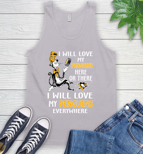 NHL Hockey Pittsburgh Penguins I Will Love My Penguins Everywhere Dr Seuss Shirt Tank Top 3