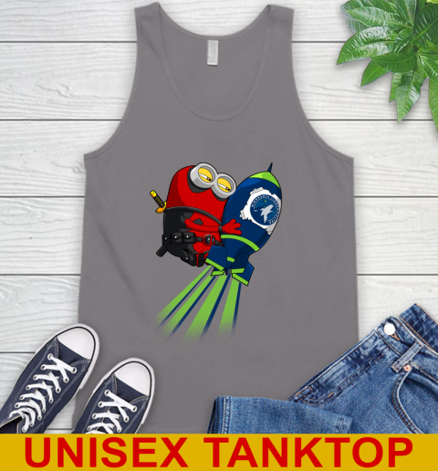 NBA Basketball Minnesota Timberwolves Deadpool Minion Marvel Shirt Tank Top 6
