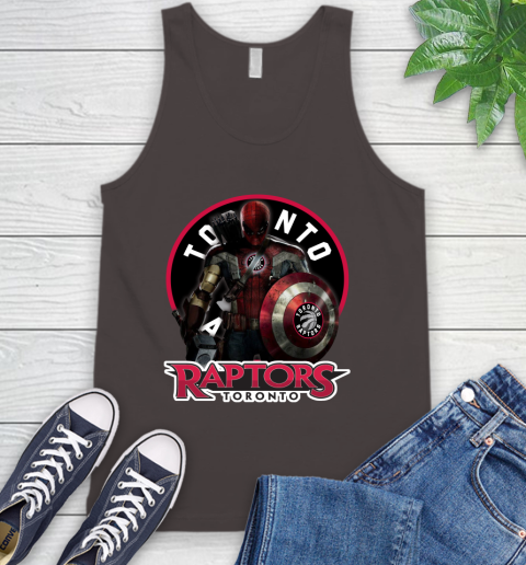 Toronto Raptors NBA Basketball Captain America Thor Spider Man Hawkeye Avengers Tank Top 7